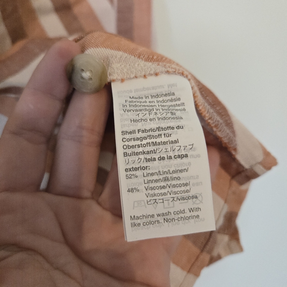 NWT Madewell Linen Strip Pull On Wrap Skirt - Picture 3 of 6